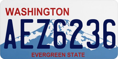 WA license plate AEZ6236