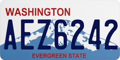 WA license plate AEZ6242