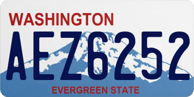 WA license plate AEZ6252