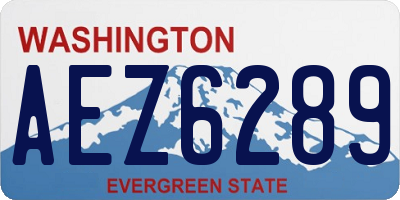WA license plate AEZ6289