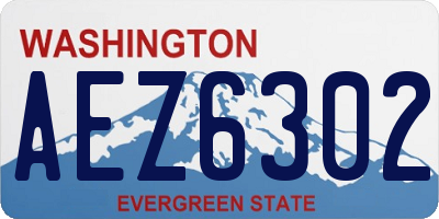 WA license plate AEZ6302