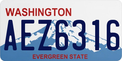 WA license plate AEZ6316