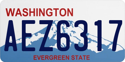 WA license plate AEZ6317