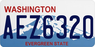 WA license plate AEZ6320