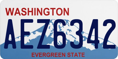WA license plate AEZ6342