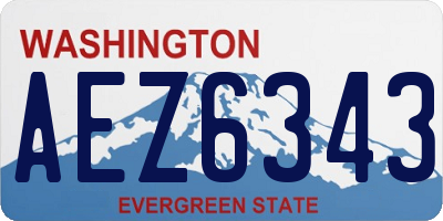 WA license plate AEZ6343