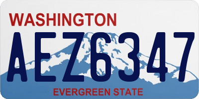 WA license plate AEZ6347