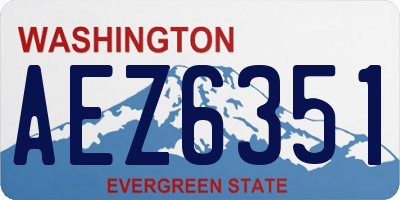 WA license plate AEZ6351
