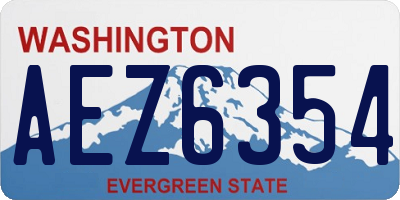 WA license plate AEZ6354