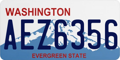 WA license plate AEZ6356