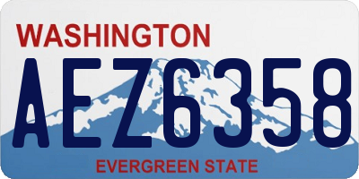 WA license plate AEZ6358