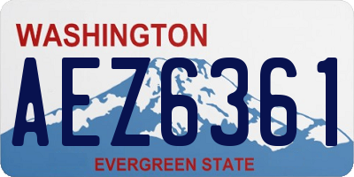WA license plate AEZ6361