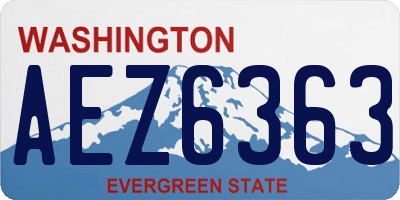 WA license plate AEZ6363