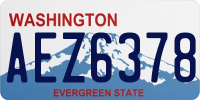WA license plate AEZ6378