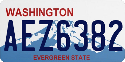 WA license plate AEZ6382