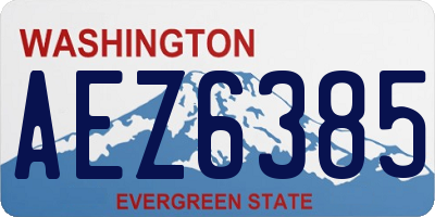 WA license plate AEZ6385