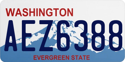 WA license plate AEZ6388