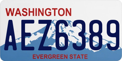 WA license plate AEZ6389