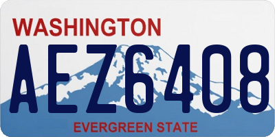WA license plate AEZ6408