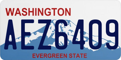 WA license plate AEZ6409