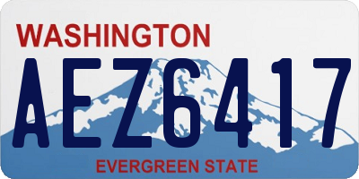 WA license plate AEZ6417