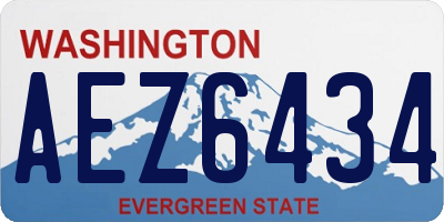 WA license plate AEZ6434