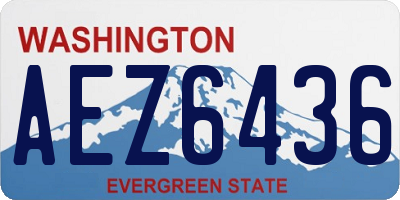 WA license plate AEZ6436