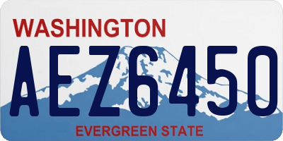 WA license plate AEZ6450