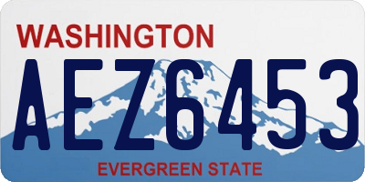WA license plate AEZ6453