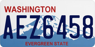 WA license plate AEZ6458