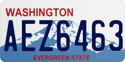 WA license plate AEZ6463