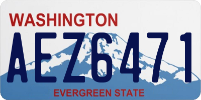 WA license plate AEZ6471