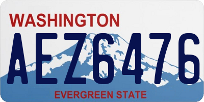 WA license plate AEZ6476