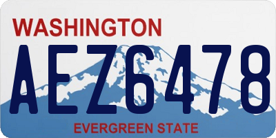WA license plate AEZ6478