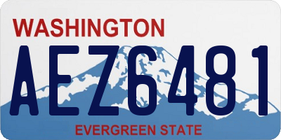 WA license plate AEZ6481