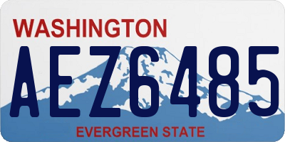 WA license plate AEZ6485