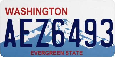WA license plate AEZ6493