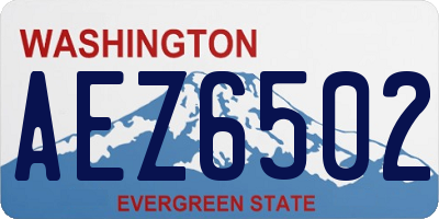 WA license plate AEZ6502