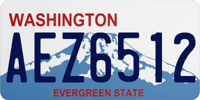 WA license plate AEZ6512