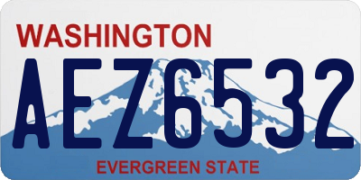 WA license plate AEZ6532