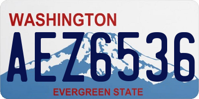 WA license plate AEZ6536