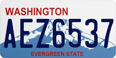 WA license plate AEZ6537