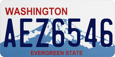 WA license plate AEZ6546