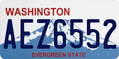 WA license plate AEZ6552
