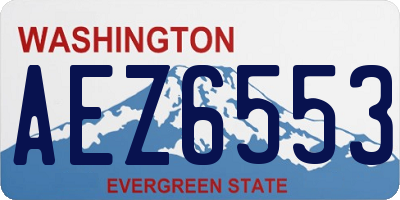 WA license plate AEZ6553