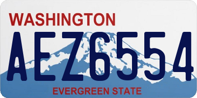 WA license plate AEZ6554