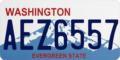 WA license plate AEZ6557