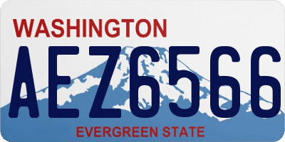 WA license plate AEZ6566