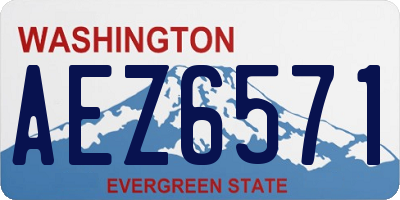 WA license plate AEZ6571