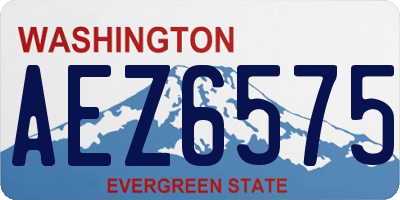 WA license plate AEZ6575